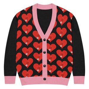 Love LA Hearts Knitted cardigan